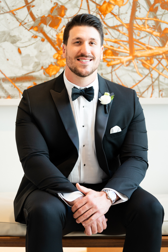 Groomsmen toast in tuxes, Claire and Jared's Fort Worth wedding