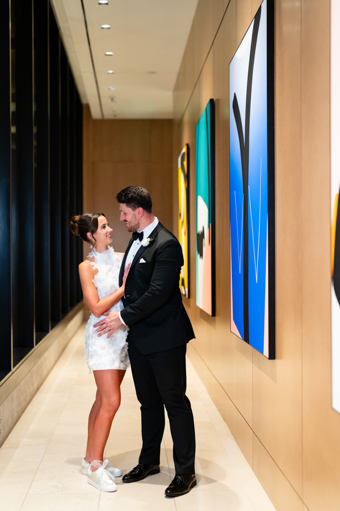 Black and white first dance, Claire and Jared's Fort Worth wedding