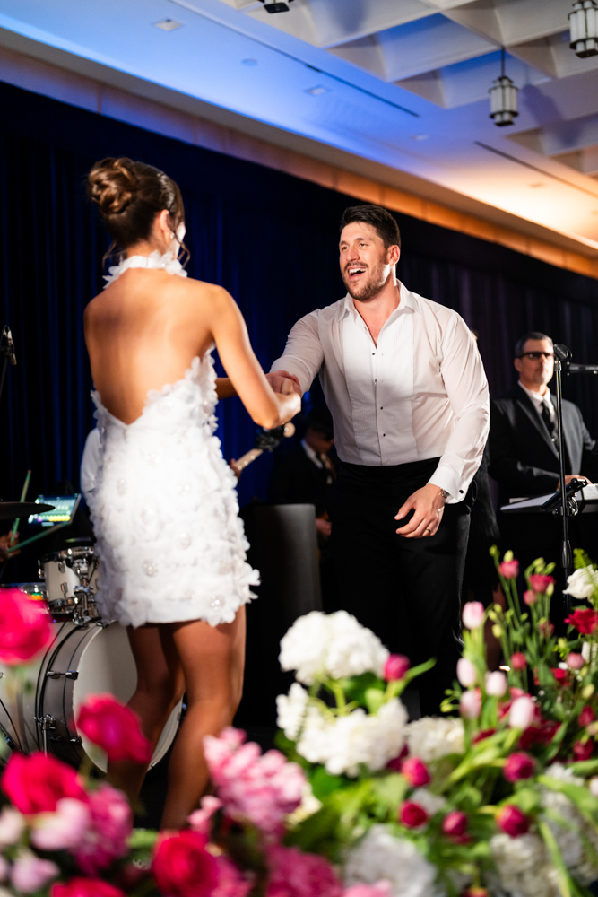 Espresso martinis and dancing, Crescent Hotel wedding reception