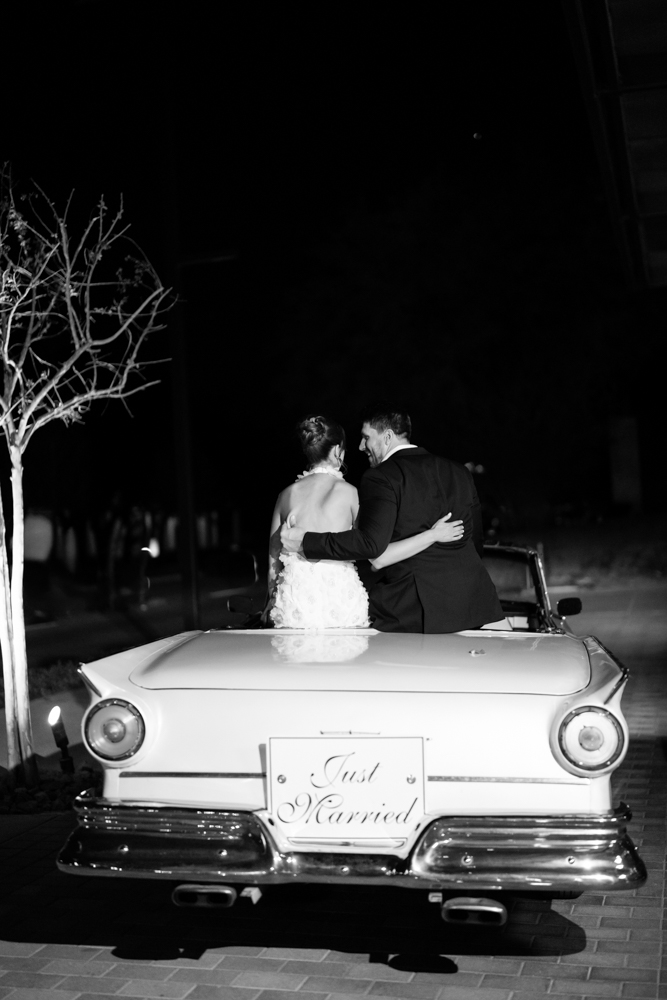 Petal-toss send-off at The Crescent Hotel, Fort Worth wedding