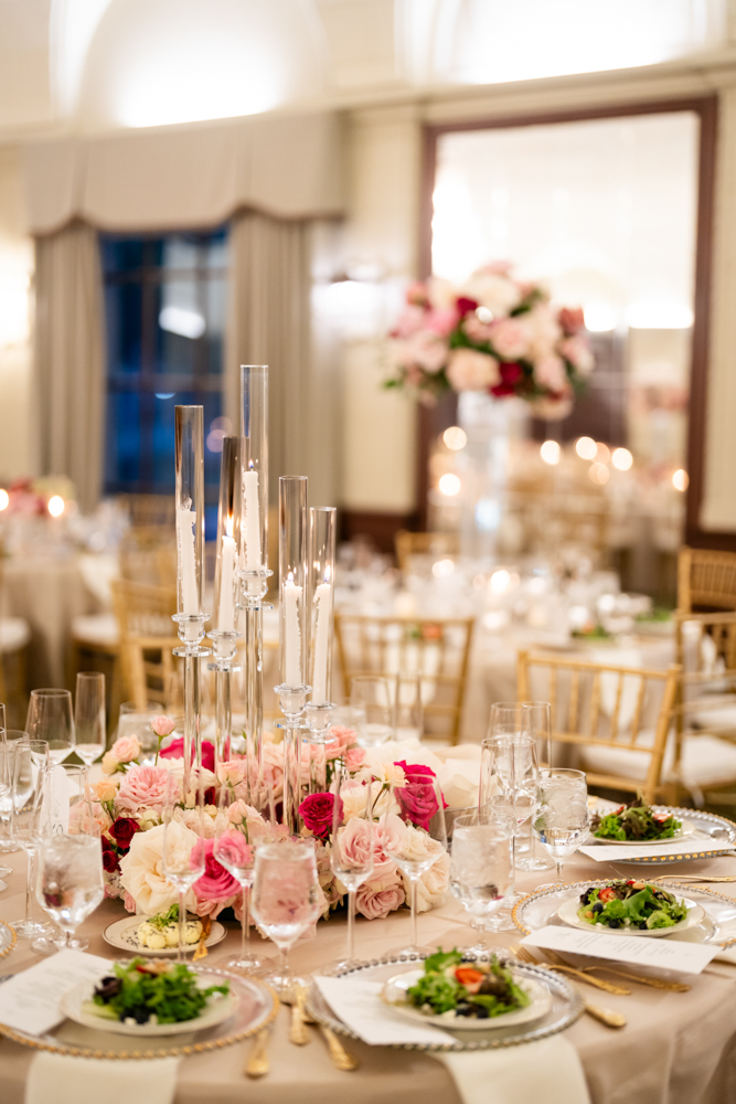 Reception details, Audrey & Cole's Woman's Club of Fort Worth wedding