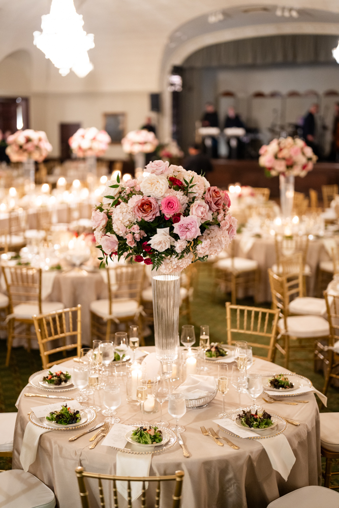 Candlelit reception at The Woman's Club of Fort Worth