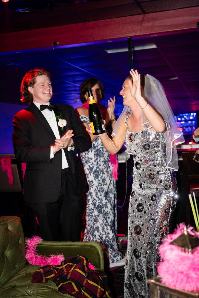 Guests dancing at The Woman's Club of Fort Worth wedding