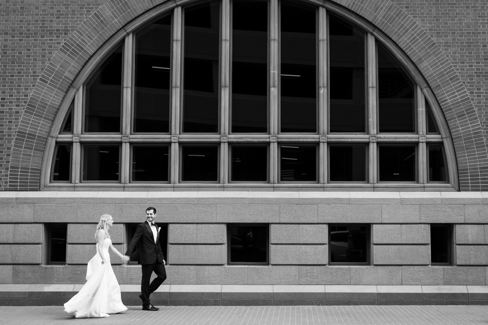 Kathryn and Grant's wedding portraits in downtown Fort Worth