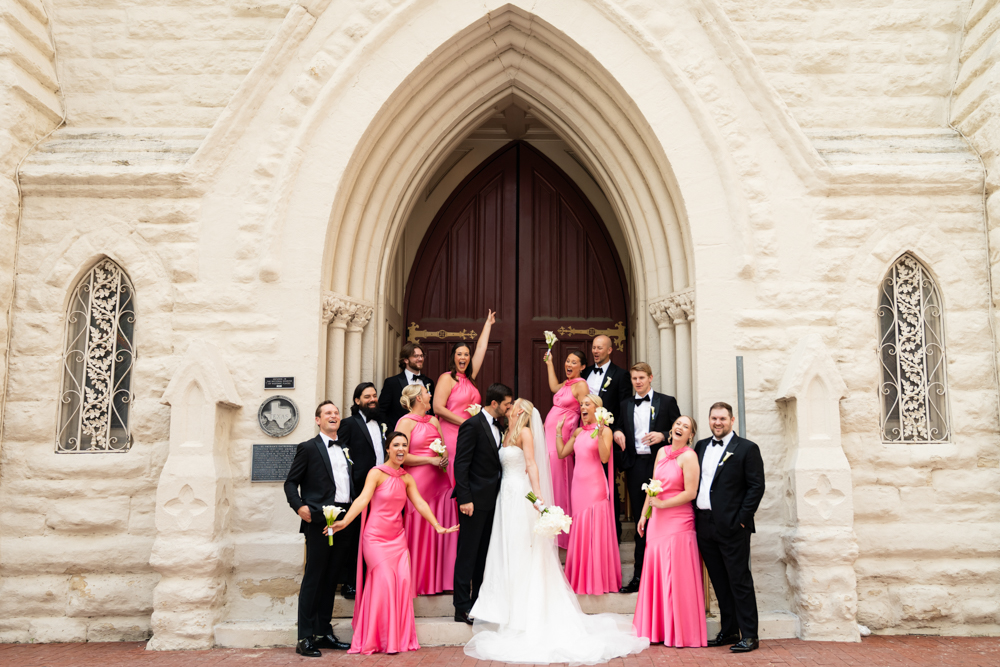 Kathryn and Grant during their Catholic wedding ceremony