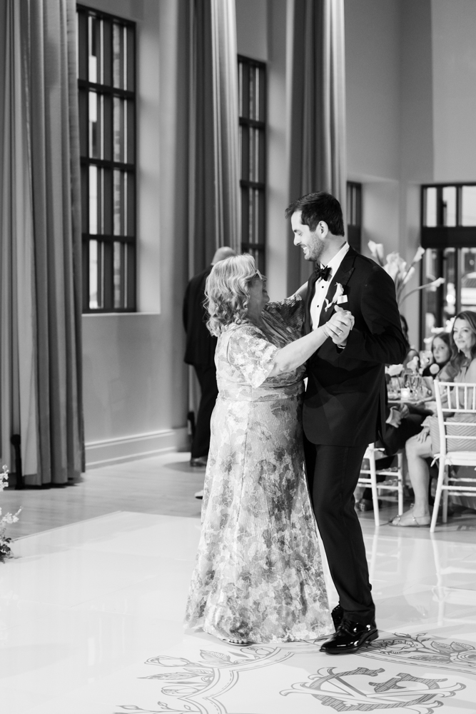 Laughter and happy tears during the wedding toasts