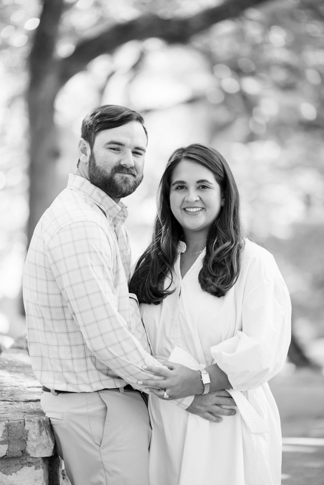 Golden-hour portrait of Sarah and Mitchell in Dallas
