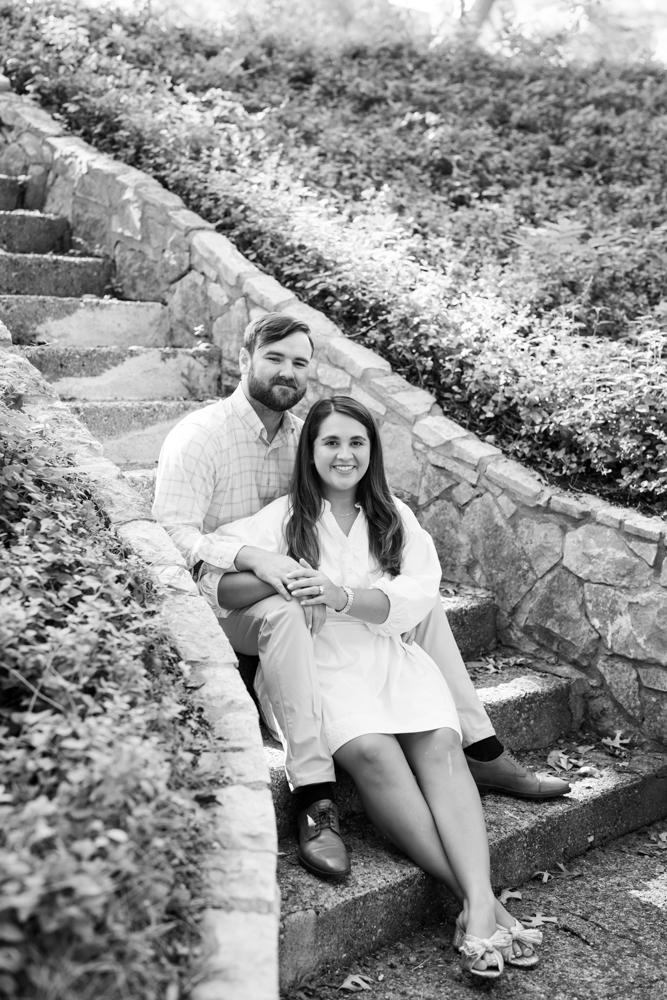 A romantic golden-hour moment for Sarah and Mitchell in Highland Park, Dallas