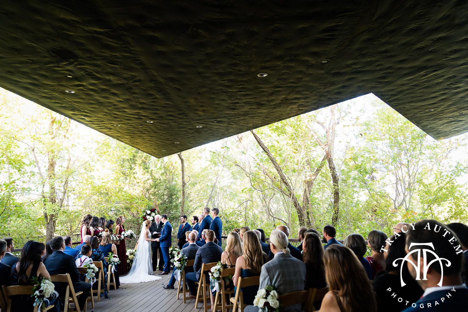outdoor ceremony at trinity river Audubon center