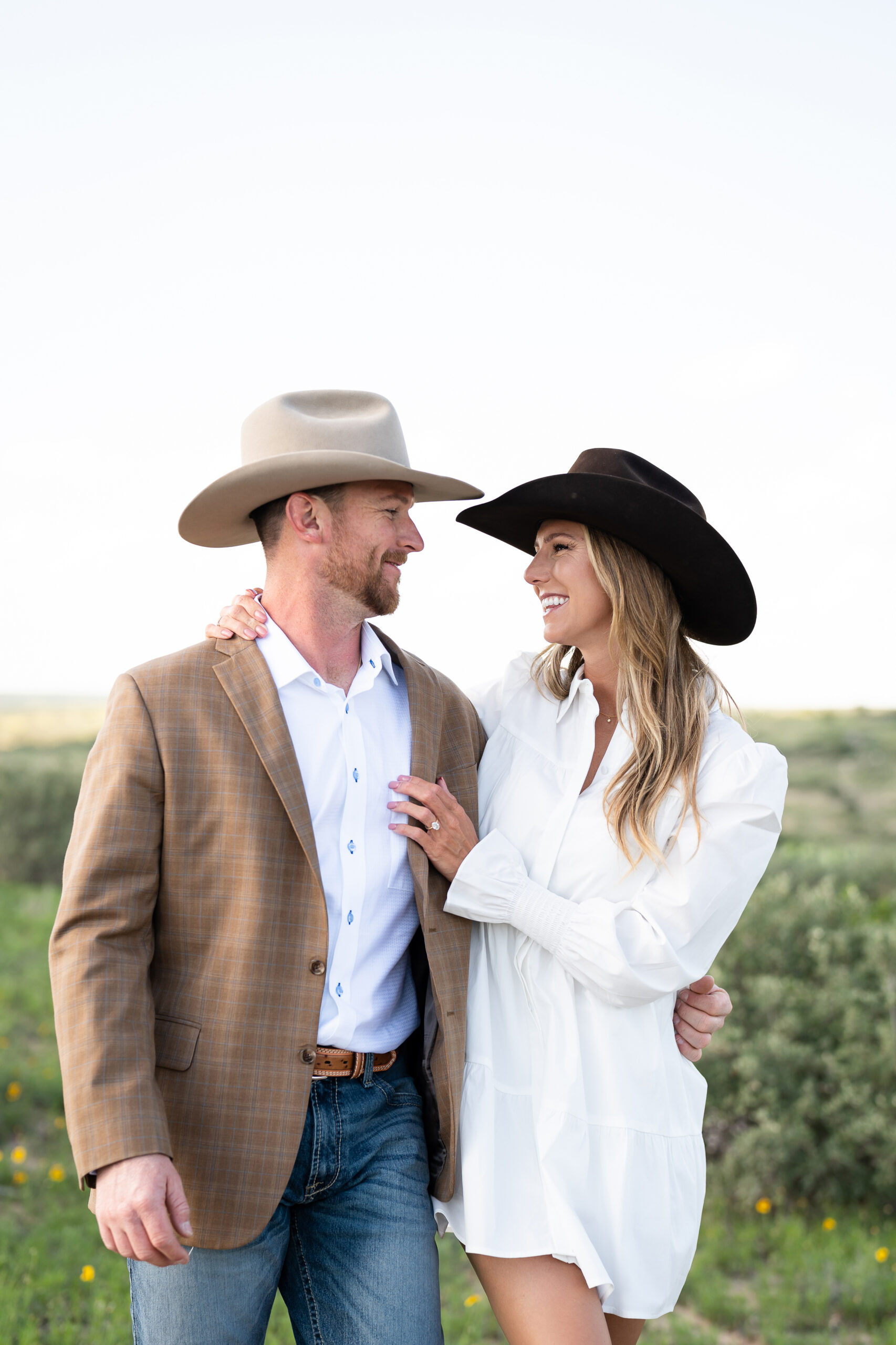 Engaged couple at their private ranch in Texas for their engagement portrait by Tracy Autem Photography