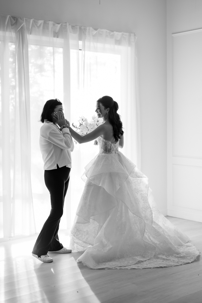 Refined studio bridal portrait of Hannah at The Lumen Room in Fort Worth