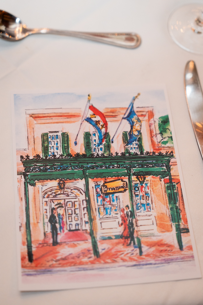 Creole dishes and warm conversation at the Broussard's rehearsal dinner