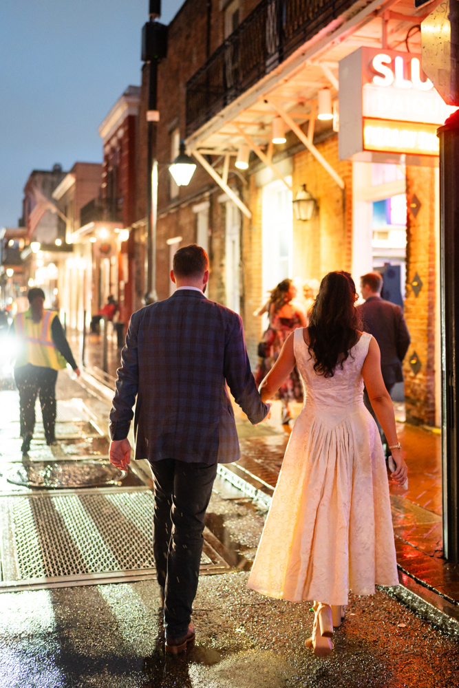 Bailey and Jay at the rehearsal dinner at Broussard's in the French Quarter