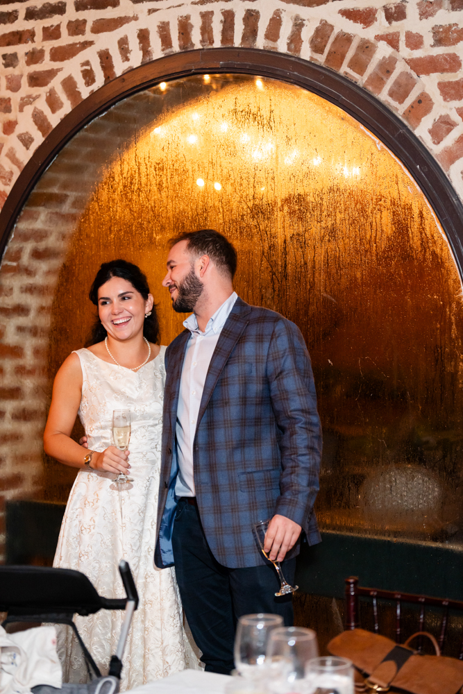 Bailey and Jay at the rehearsal dinner at Broussard's in the French Quarter