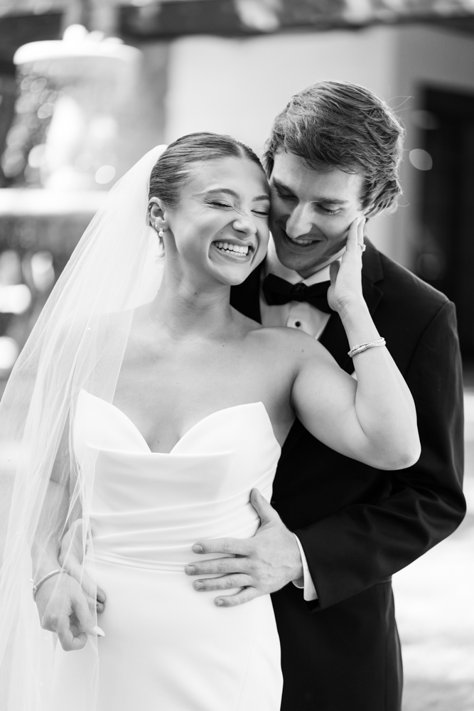 A bubble-filled exit at Diana and Walker's Hotel Drover wedding
